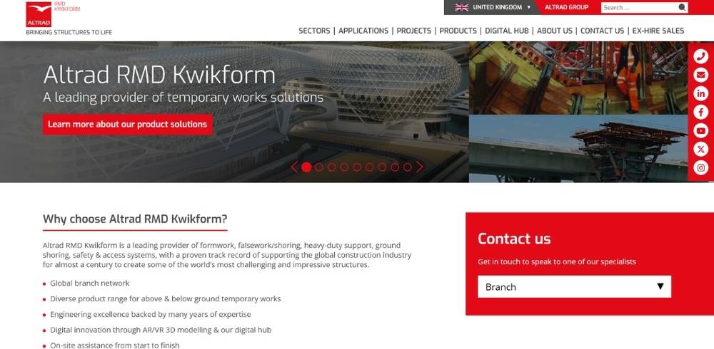 RMD Kwikform engineered scaffolding systems